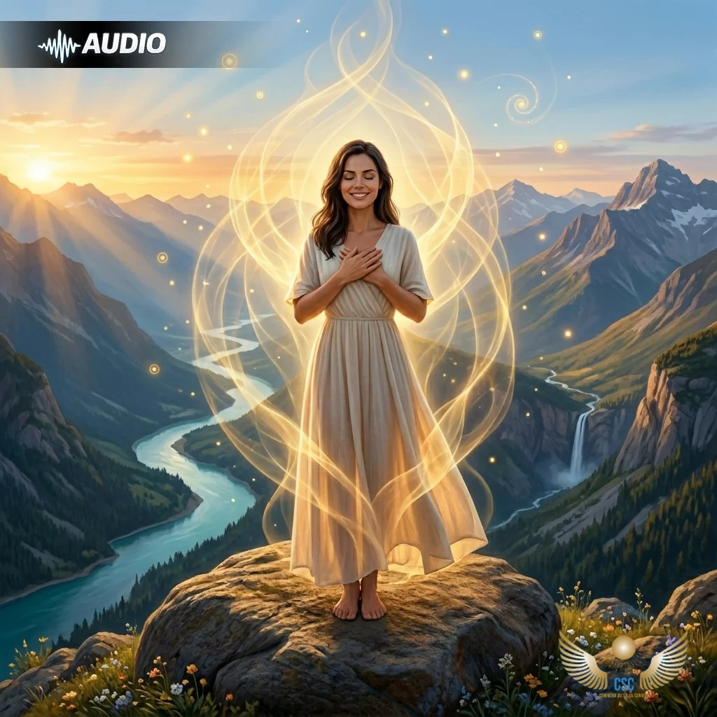 Audio MP3 affirmations feu sacré – éveil conscience cosmique et puissance libératrice – Arkiel Hypnose